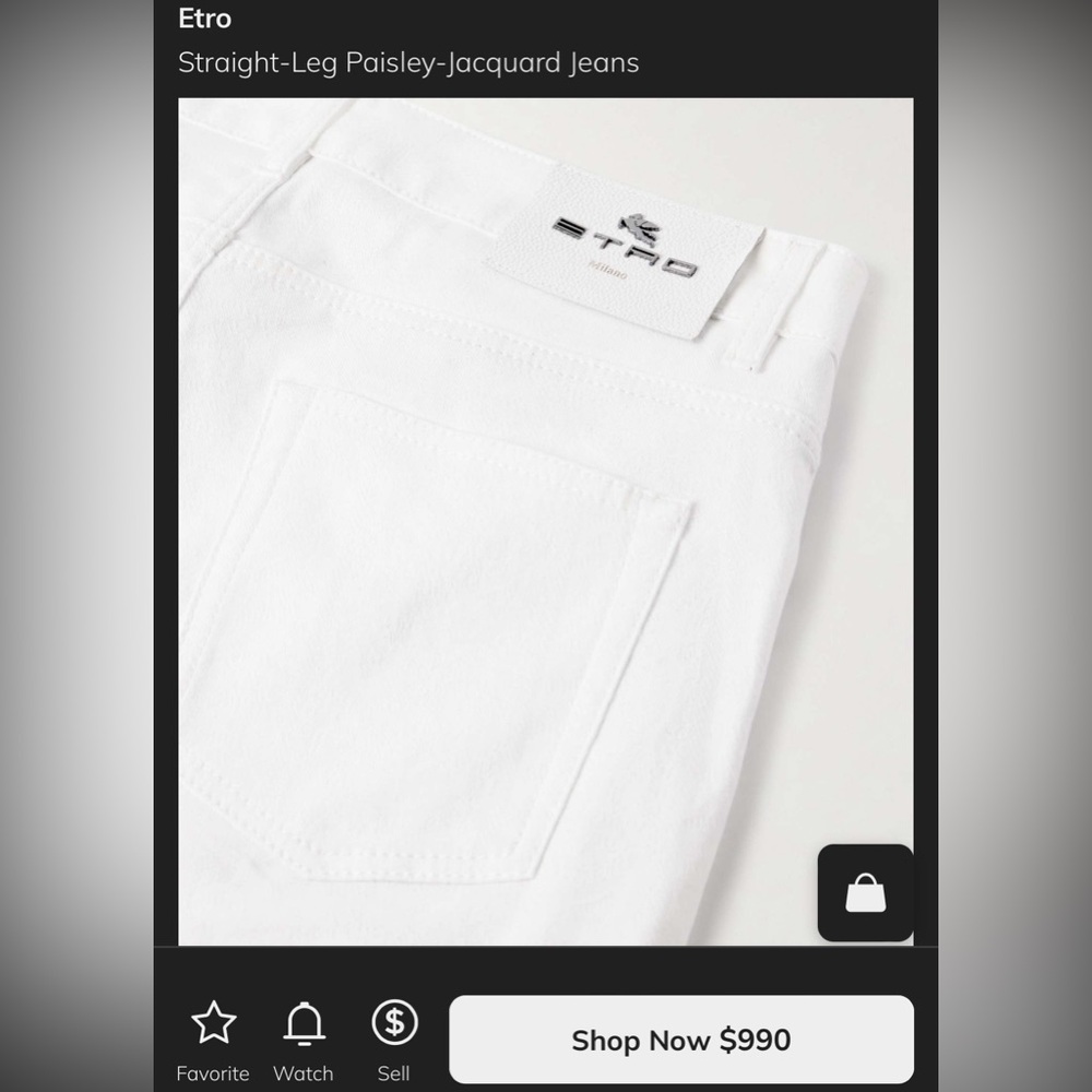 Etro Straight-Leg Paisley-Jacquard Jeans